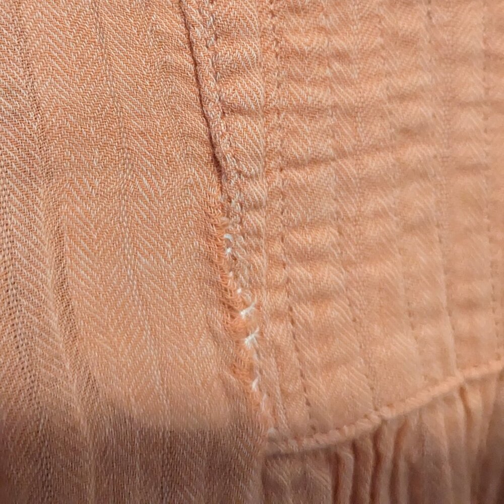 We The Free Soft Orange "Sand Dune" Cotton Long-Sleeve Henley Tunic - Picture 10 of 13